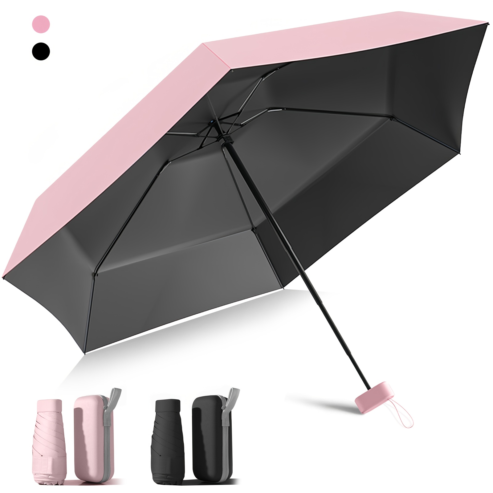 

1pc Of Popular Folding Portable Mini Pocket Umbrella, Six-fold Umbrella, Rainy Umbrella, High-quality Umbrella