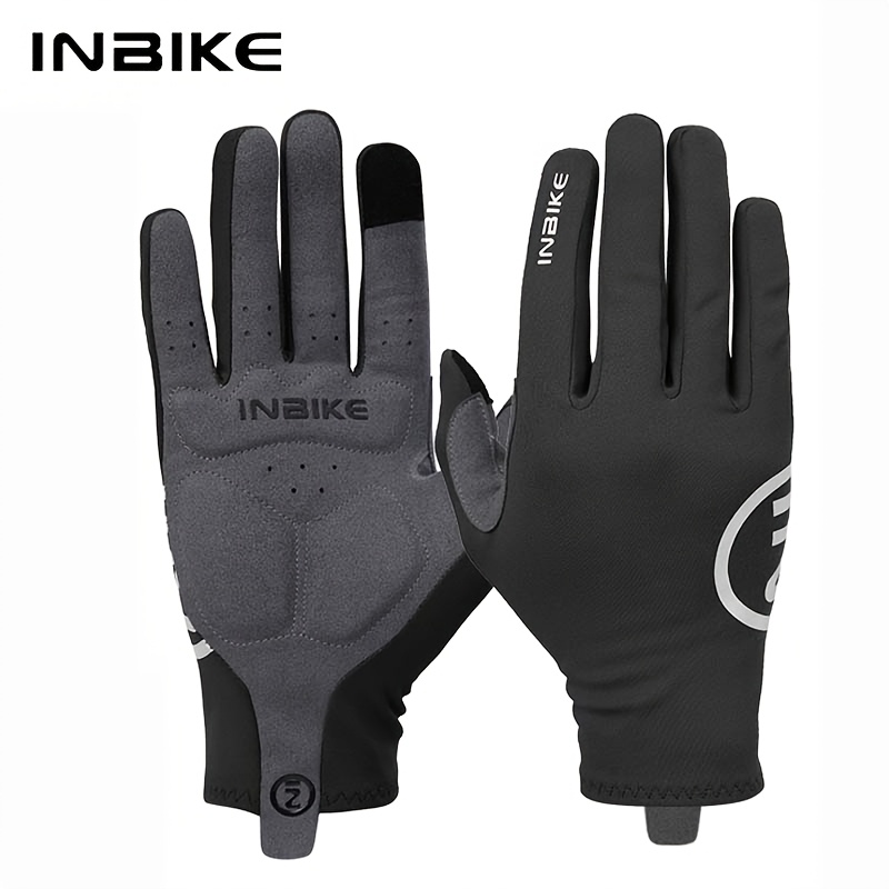 Image of Inbike Men's Cycling Gloves, Autumn And Winter Warm Full-finger Cycling Gloves, Touchscreen Mtb Gloves, Outdoor Sports Gloves
