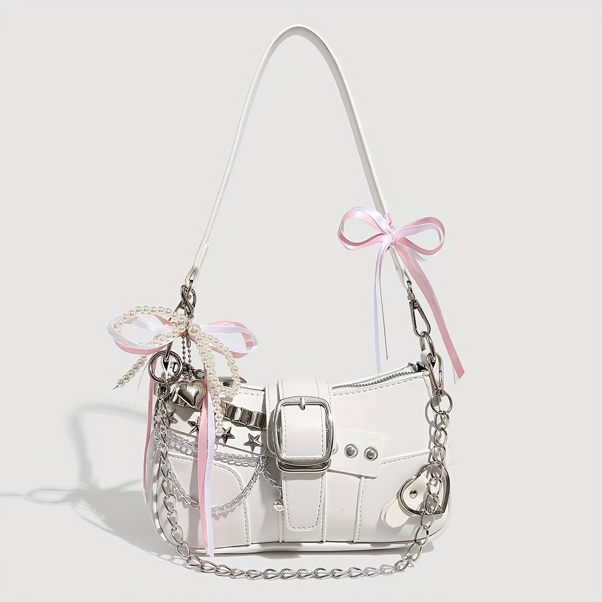 Image of Versatile Fashionable Bags, Women's Small Crescent Bags, Y2k , Shoulder Underarm Bags, Chain Small Bags