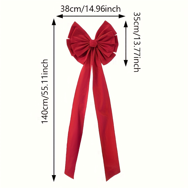 TEMU 1 Package Of Christmas Bow Decorations, Including Bows, Christmas Tree Bows With Red Tops, Flower Garland Bows, Christmas Red Velvet Bows, And