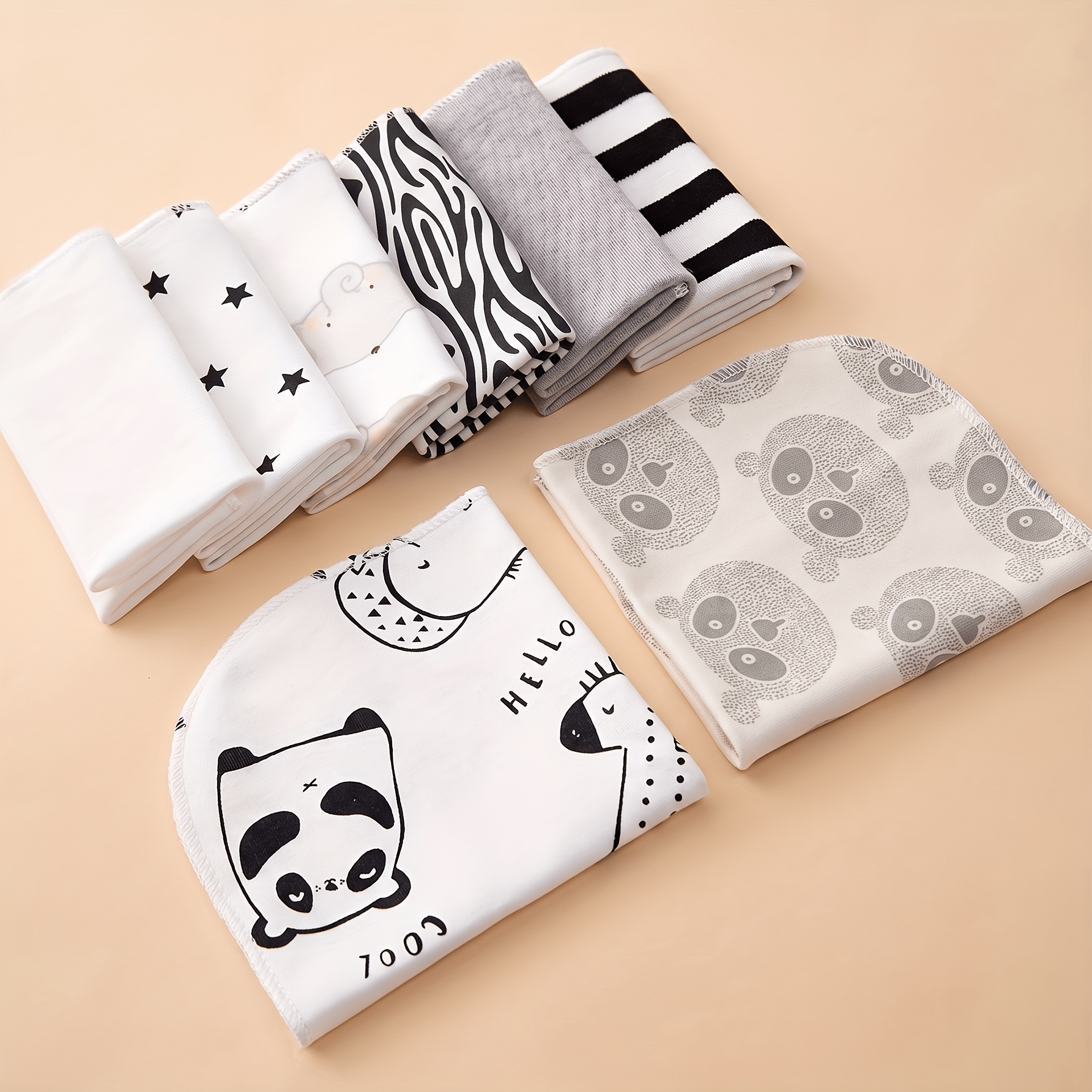 8pcs/pack Baby Feeding Napkins, Infant Bibs