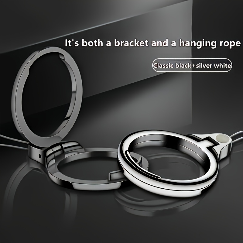 TEMU Dual Use Mobile Phone Hanging Rope, Suitable For Multiple Products, Metal Portable Hanging Chain, A Bracket And A Hanging Rope, Suitable For Men