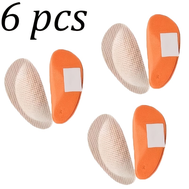 TEMU 3 Pairs Arch Support Insoles, Comfortable Half-size Design, Textured Surface For Shock Absorption And , Unisex, With Self-adhesive Backing,