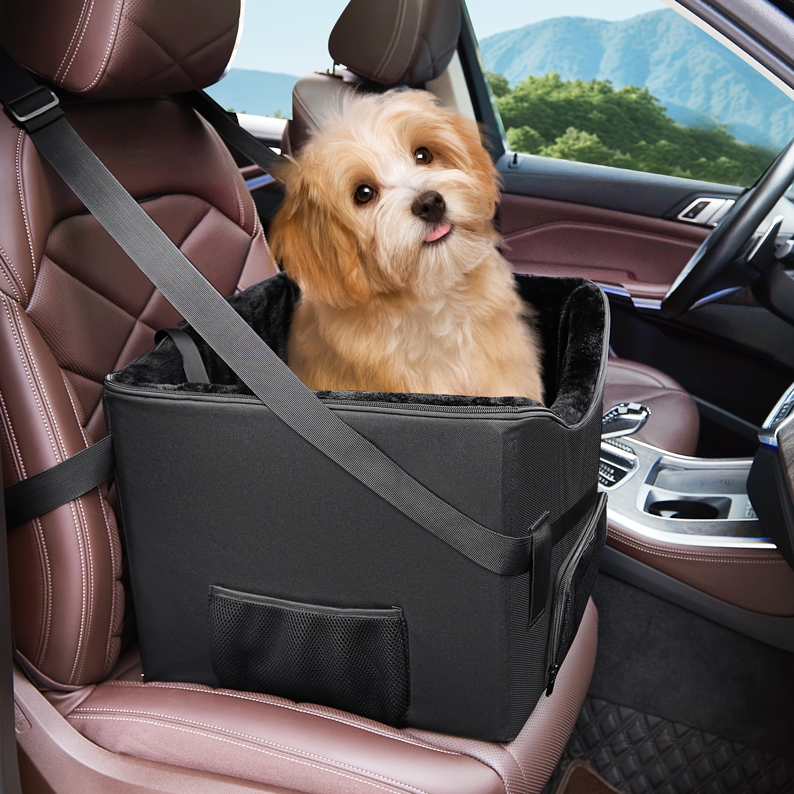 Small Dog Car Seat, Memory Foam Dog Booster Car Curacao