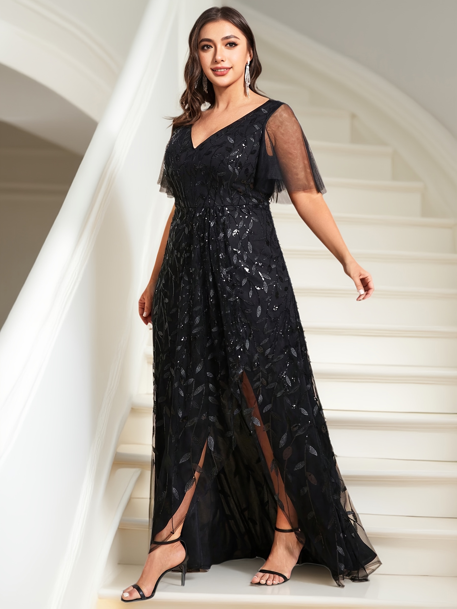 plus size plus size plus size womens evening gown v neck - Temu Mauritius