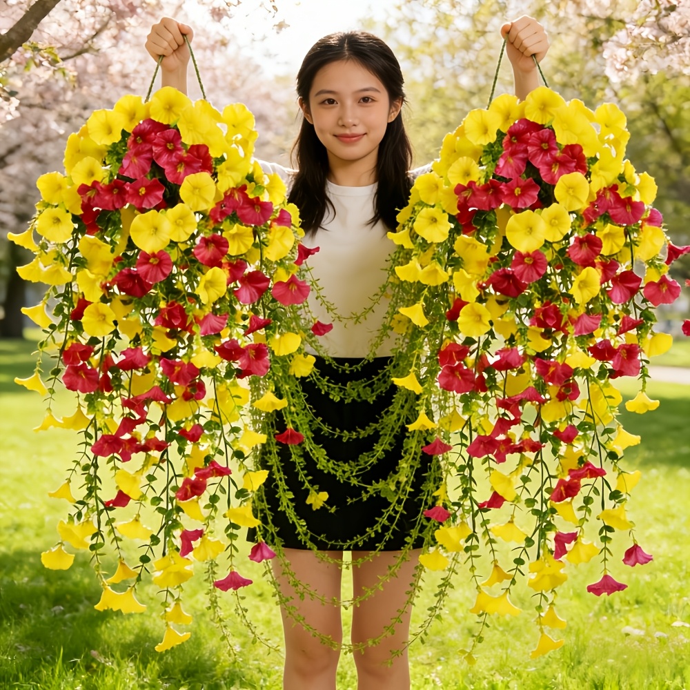 4er set neue künstliche weinreben simulationsblumen gelb