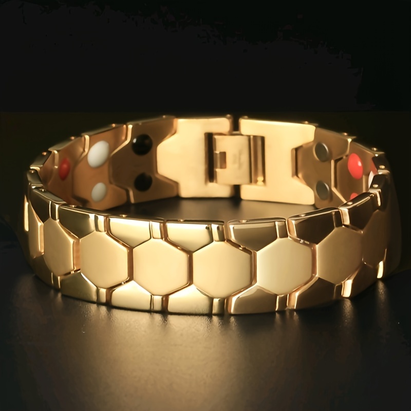 

Rhombus Double-point Men's Bracelet, Magnetic Detachable Hexagonal Bracelet