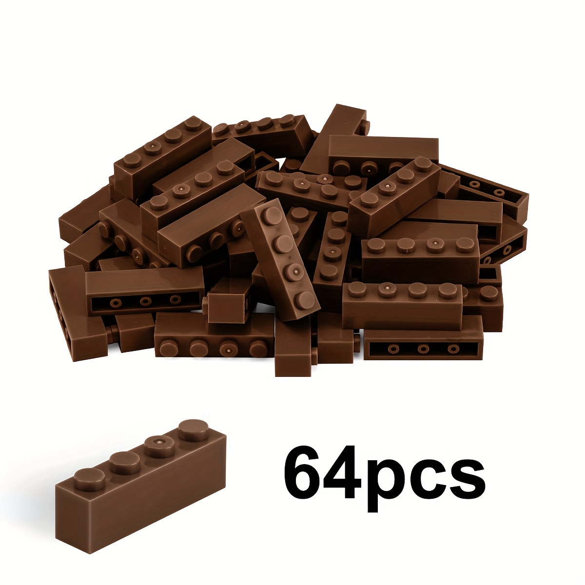 64pcs 1X4 High Bricks for Building Blocks Educational Toys for Kids