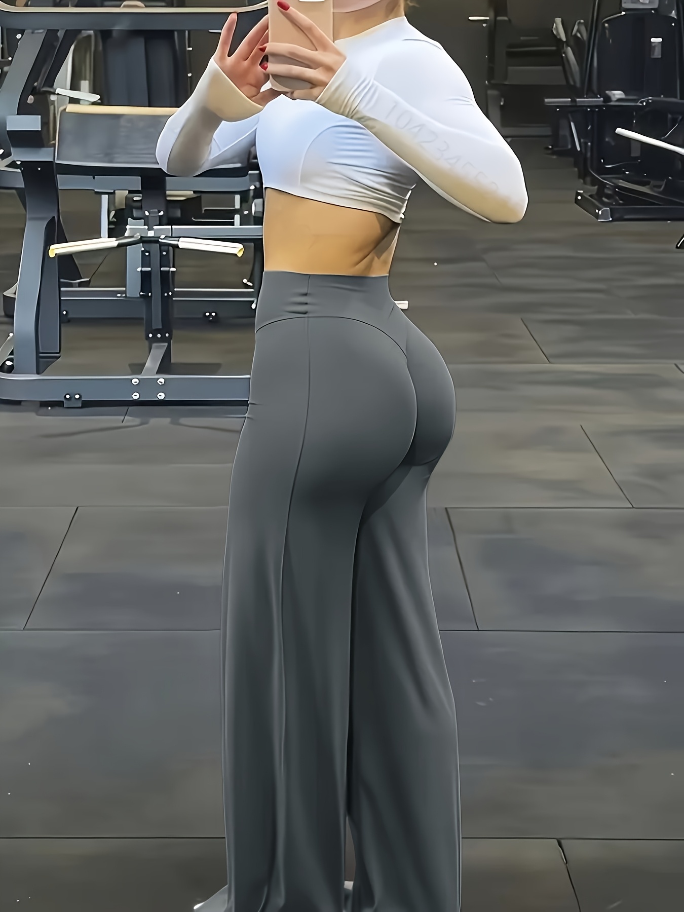 högmidjade yoga byxor för dam ben tummy - Temu Sweden