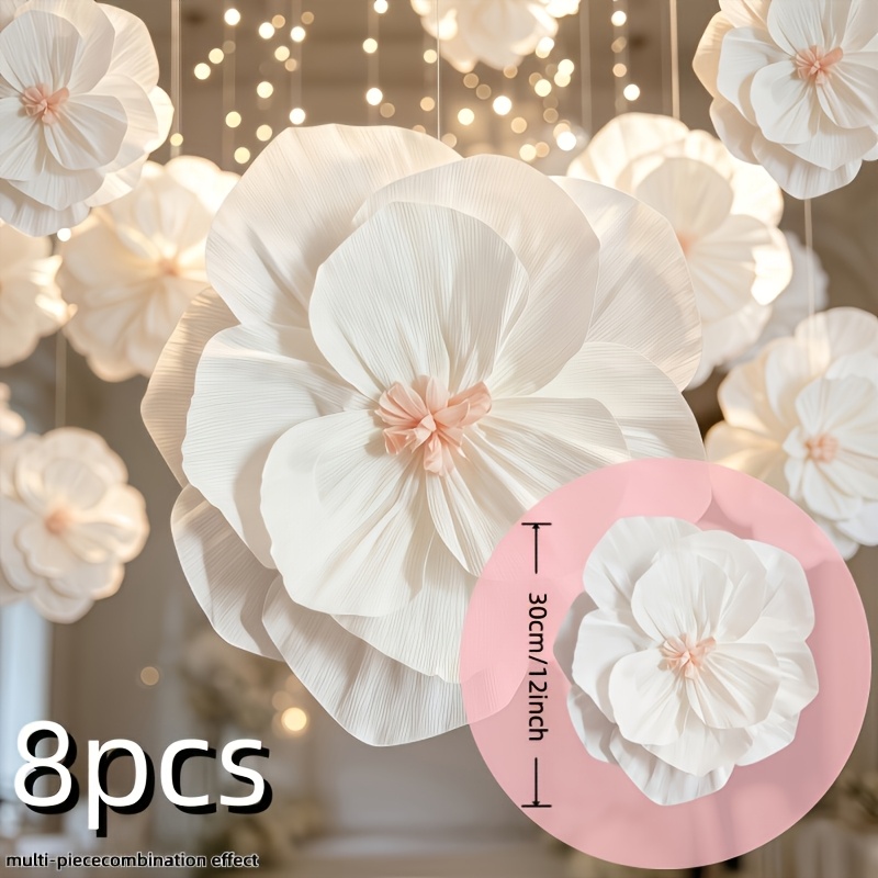 8pcspcs Artificial High- Flowers, Office Decoration, Home Ornament High-fidelity Petal Texture And Rich Leaf Layers, Use, Thanksgiving, Mother's Day, Easter Decoration Flowers, Office/meeting Room
