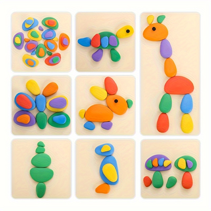 

Activity Toy, Sorting And Stacking Stones With Activity Cards, Early Toy For Early Math, Preschool Toy Counting Games Stem Toy