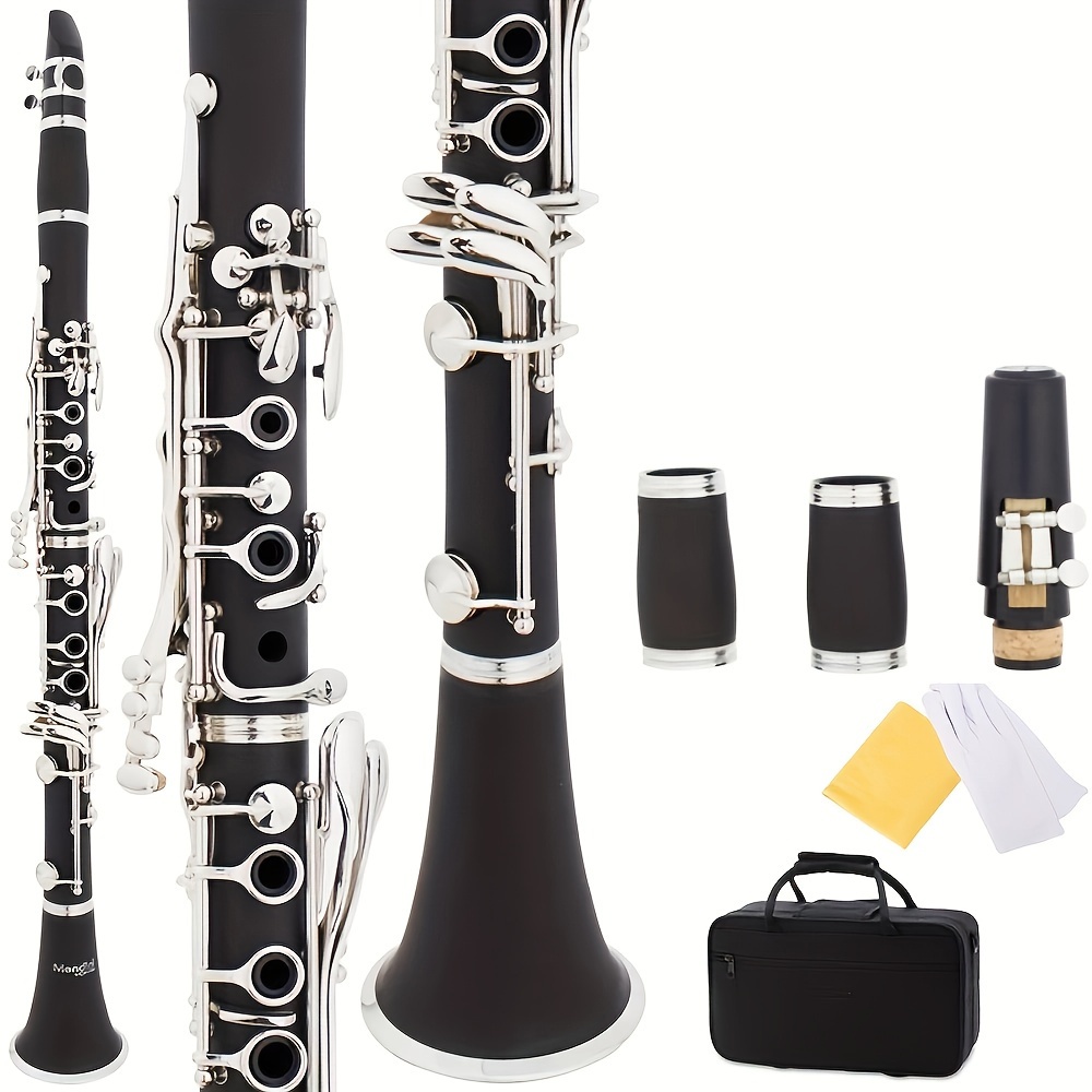 

B-flat 17-key Clarinet For Beginners High-quality Instrument With Bakelite Body, Nickel Plated Keys, Clarinet With Bags And Accessories