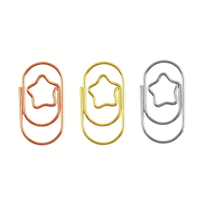 100 Star-shaped Paper Clips, Creative Office And Study Supplies