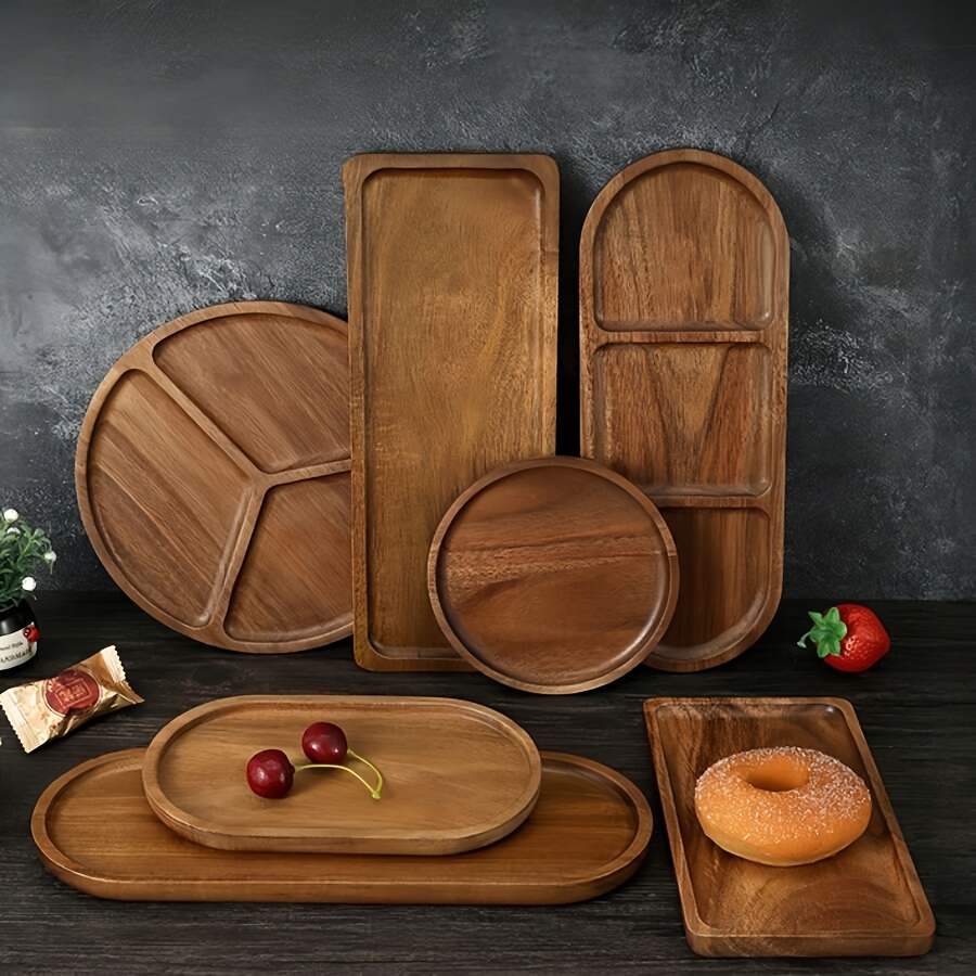 

Wood Tray - Oval-shaped, Snacks, Cakes, Bread, Fruits, And Tea - An For Home Kitchens, Parties, And Afternoon Tea.