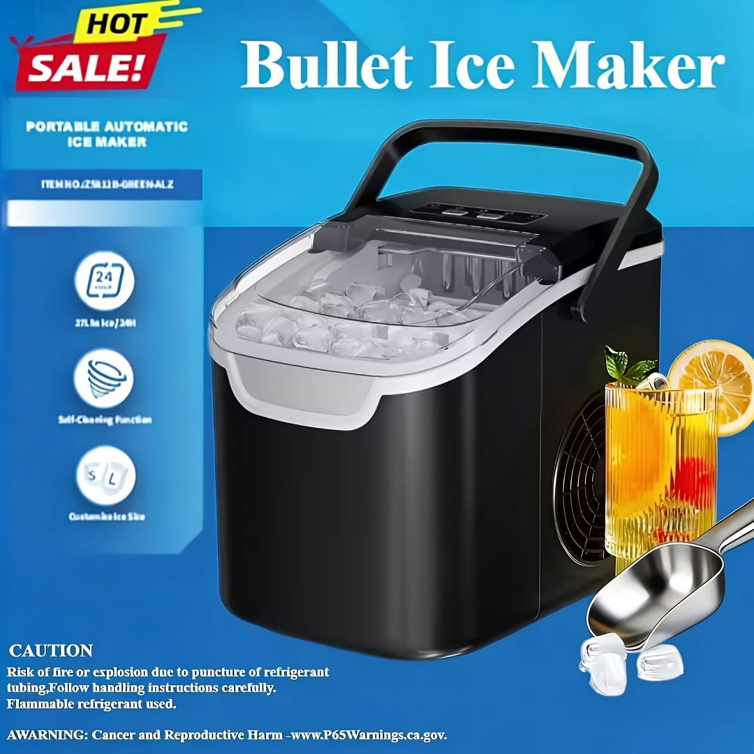 TEMU Countertop Ice Maker That Produces Pebble Ice, Offering 35 Of Ice, Features Self-cleaning, And Is Perfect For Home And Kitchen Use. Black Friday