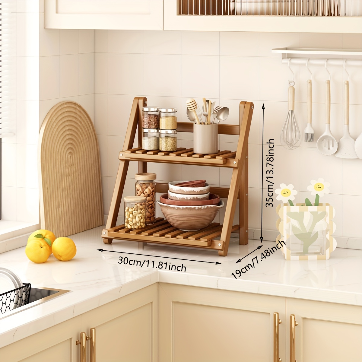 kleines mini tischregal massivholz mehrschicht organizer
