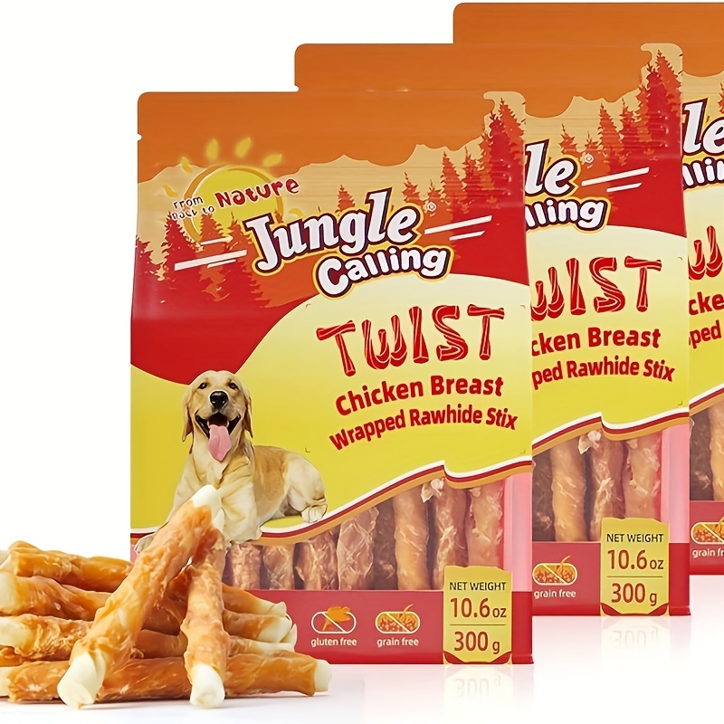

Jungle Calling Dog Treats, Chicken Wrapped Rawhide Sticks For Dog, Small Dogs Training Treats For Aggressive Chewers, 2 Pound (pack Of 3)