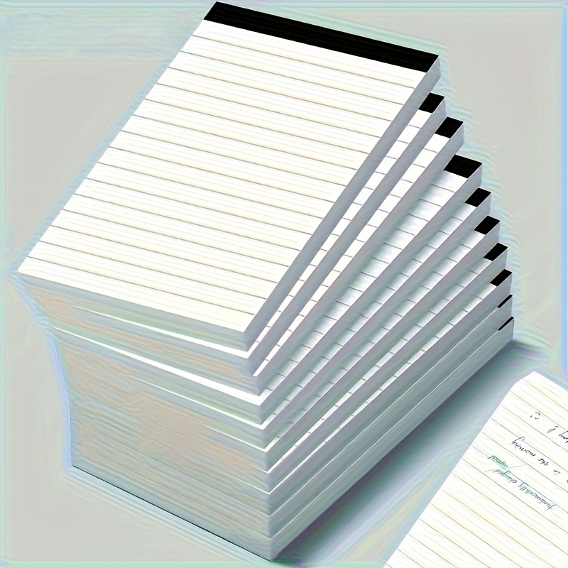 

5pcs Lined Notebooks With 30 Pages , 3x5 Inches, White, Ideal For School And Office Supplies