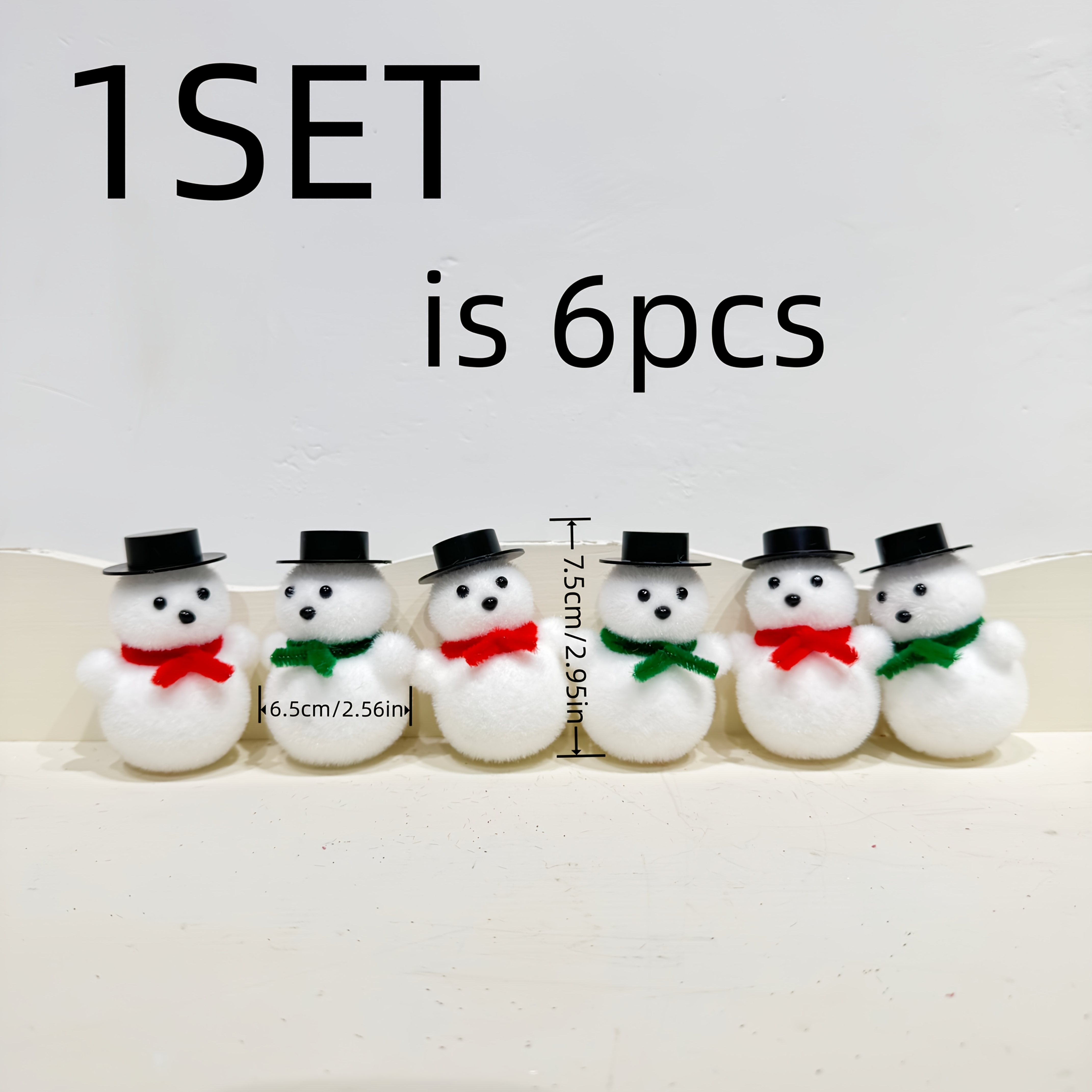TEMU 6pcs Of Artificial Snowmen For Christmas Tree Toppers, Suitable For Decorating The Top Of Christmas Trees, Filling Home Vases, Making Handmade