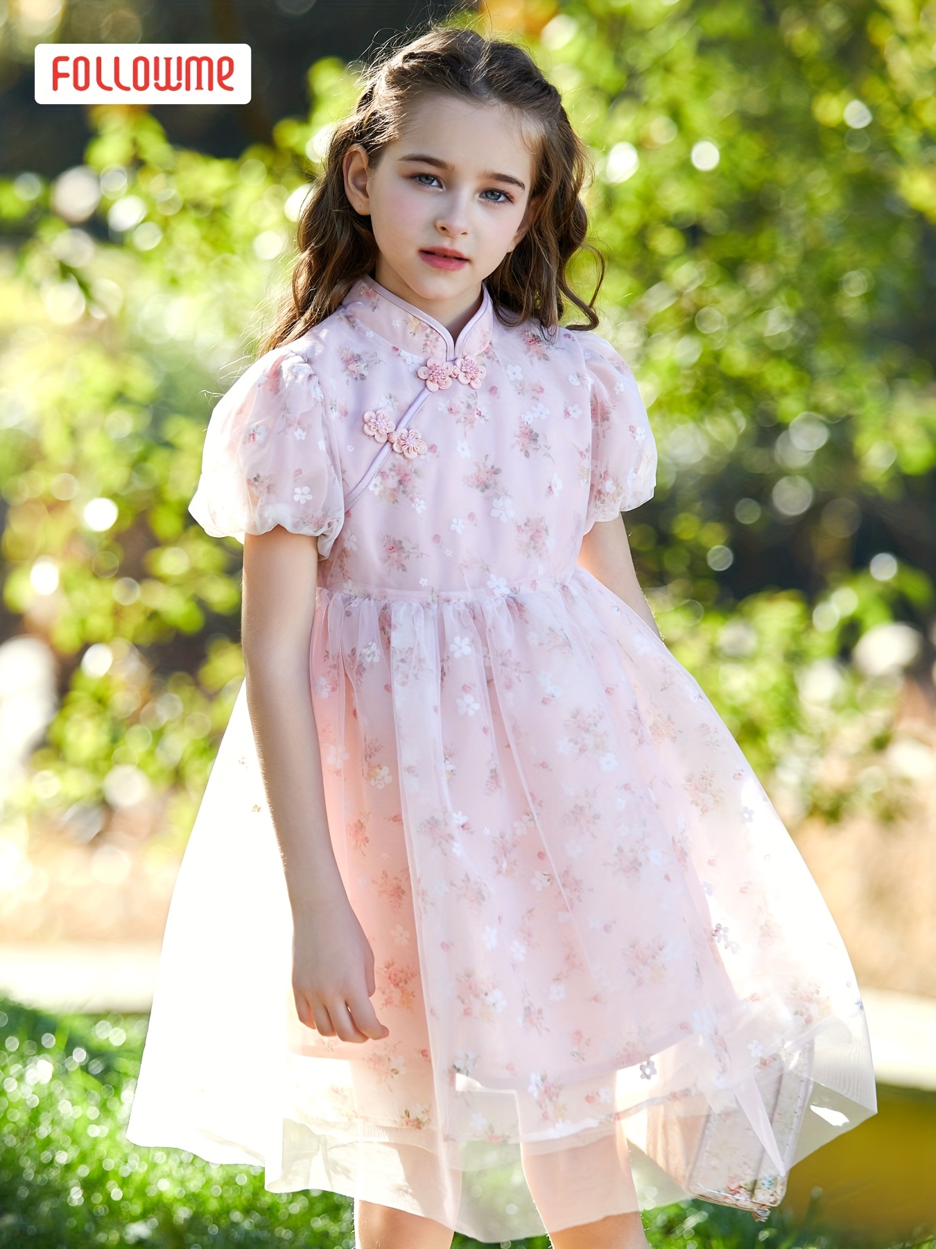 new for girls featuring a cute korean-style floral top with a faux  two-piece design and short sleeves, a princess dress. | High-quality &  Affordable | Temu Oman