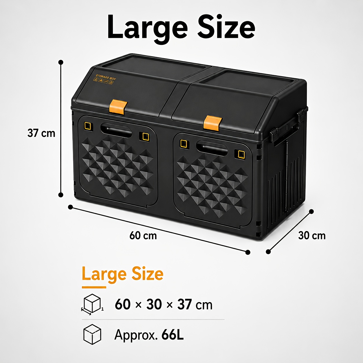 Multi-functional Car Trunk Organizer, Foldable With Lid Storage Box, Large Capacity With Lid Car Storage Box Suv Camping Shopping Organizer