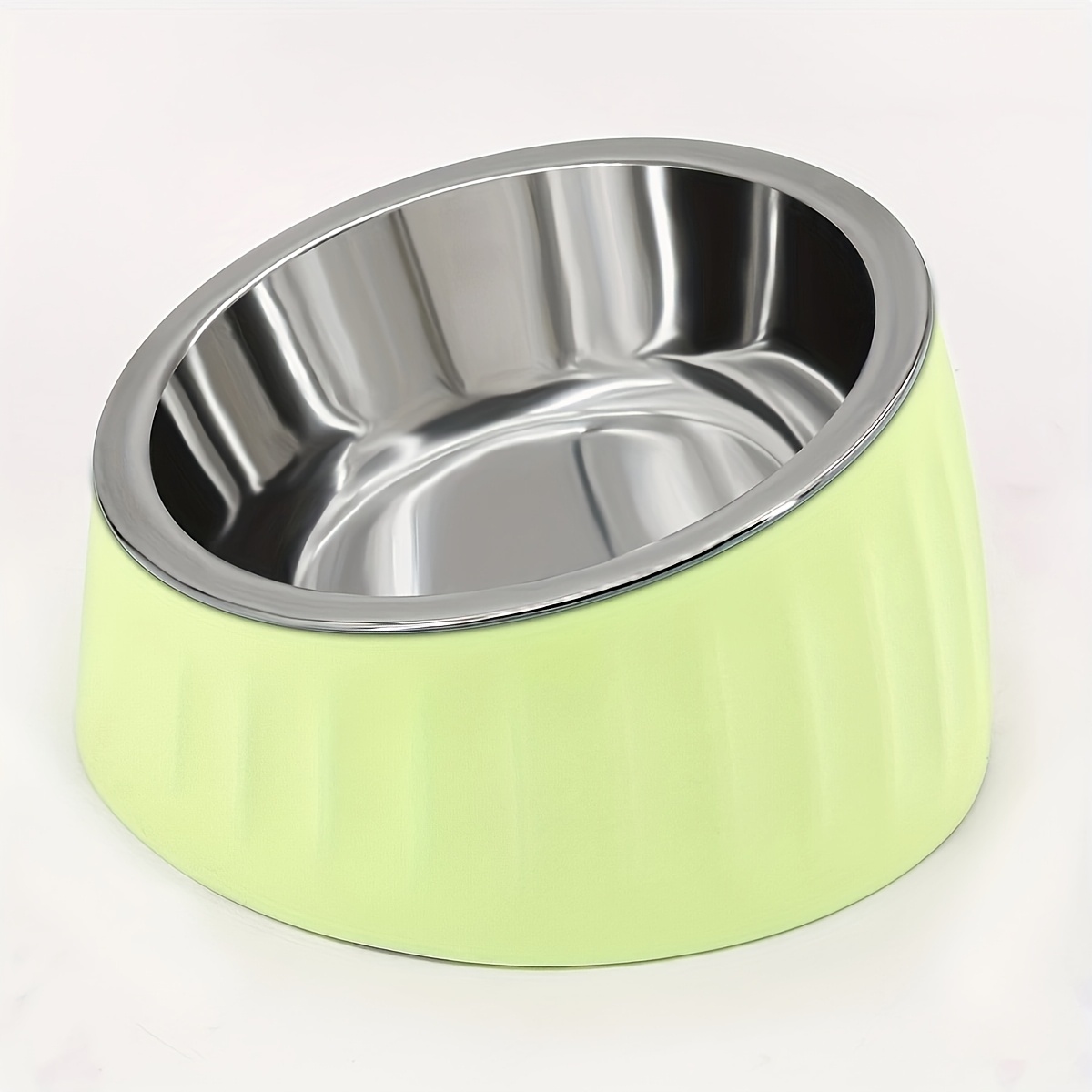 TEMU A Colorful And Fashionable Neck-protecting Pet Bowl, Feeding And Watering Stainless Steel Large-capacity Dog Bowl With Non-slip Bottom