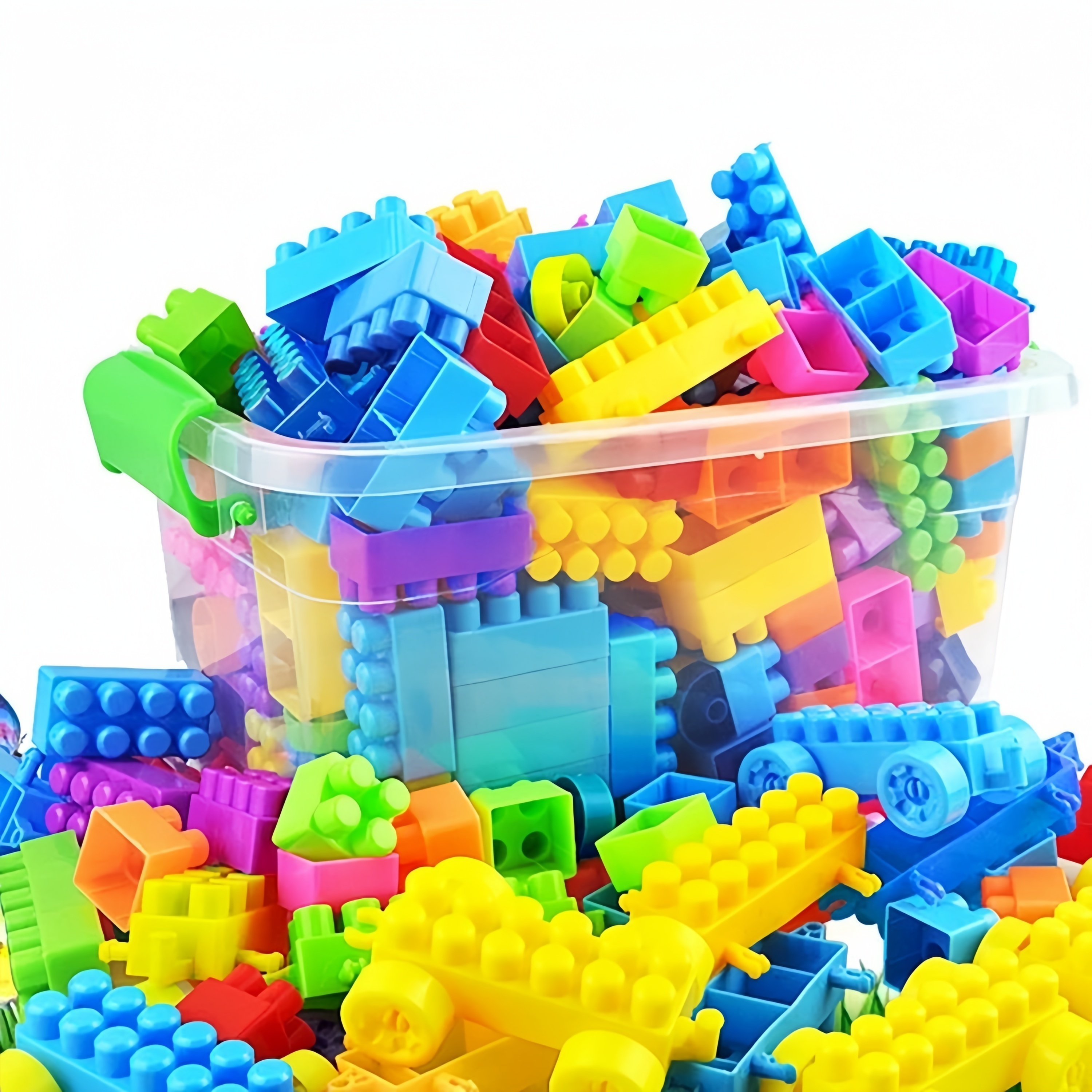 

100pcs Building Blocks Set, Educational Toys, Diy Bricks Gift Set, Random Colors, /thanksgiving Day/christmas Gift