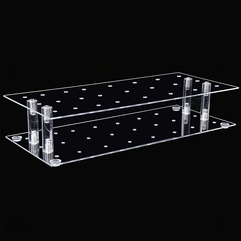 Image of 1pc Clear Acrylic Cake Stand, 21 Holes Lollipop Holder For Weddings Party Birthdays Anniversaries Baby Showers Halloween And More, And