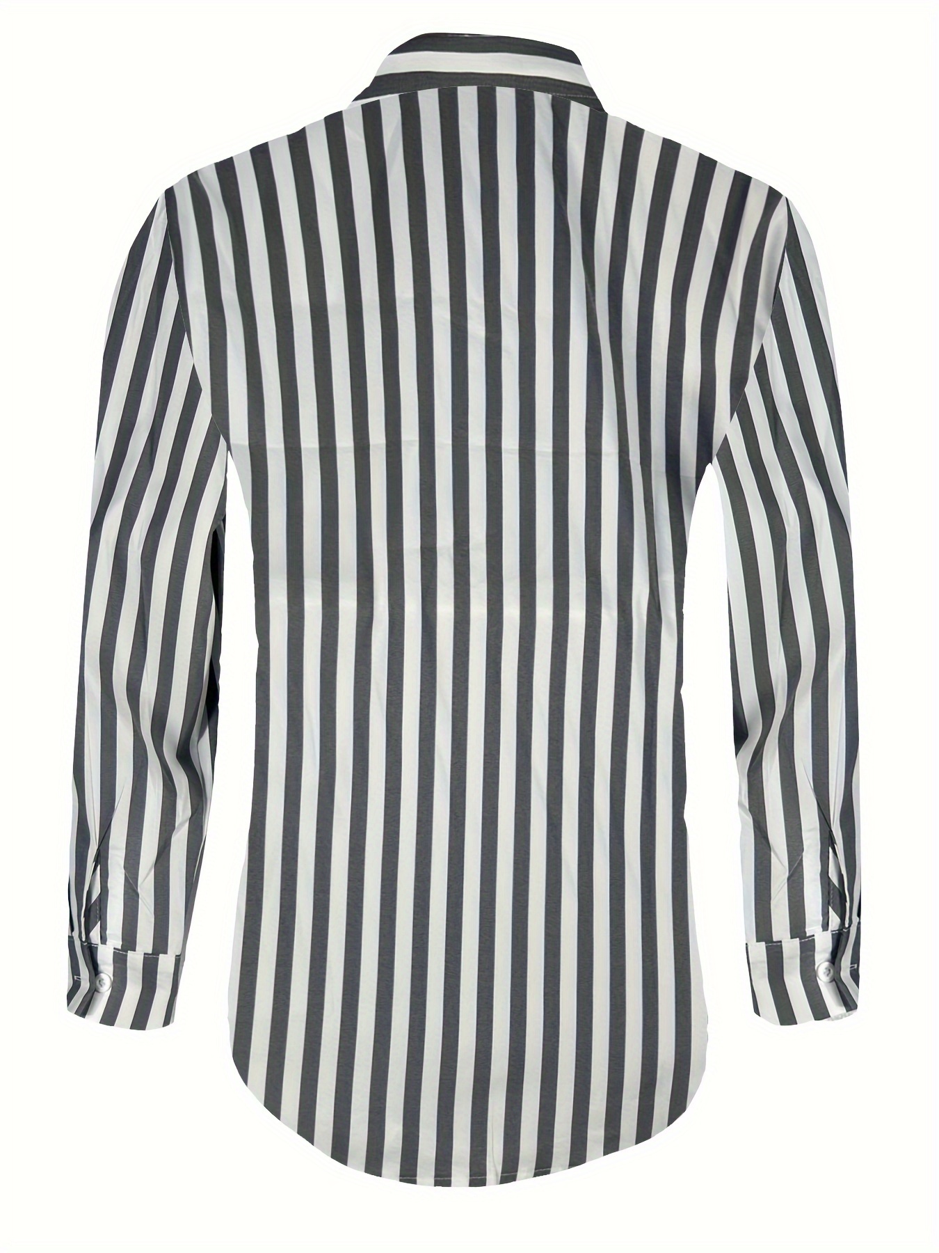 big and tall black and white striped shirt