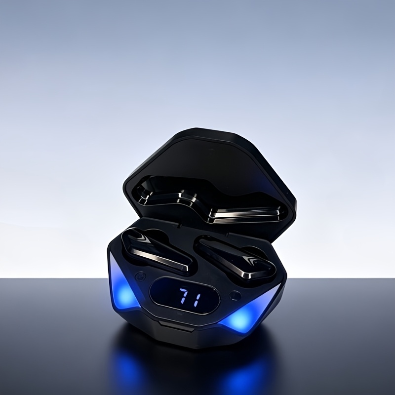 Image of Black Square Box Evil Eye Bluetooth Gaming Headset, With A Design, Stereo , Touch-control In-ear Headphones, Suitable For Gaming And Daily Use