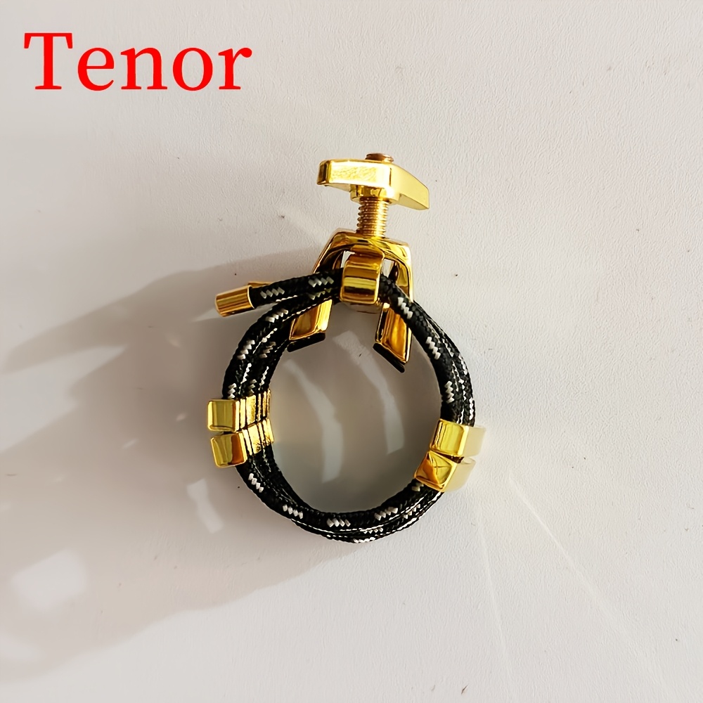 poza articolului ligatură pentru muștiuc din plastic pentru saxofon  / / , curea nouă din plasă, legătură pentru muștiuc din ebonită pentru saxofon, compatibilă cu modelele  / / , suport de anumă de înaltă calitate, potrivită   pentru mușticuri din ebonită pentru saxofon