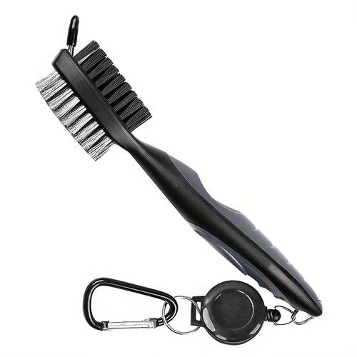golf dual sided cleaning brush multi functional club head cleaner with nylon and steel bristles essential golf accessories
