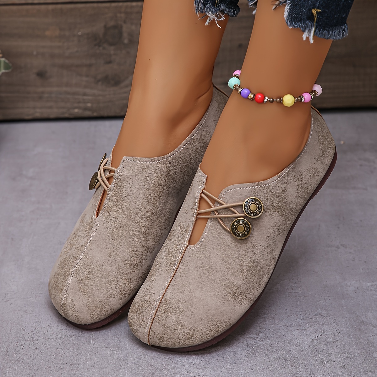 womens flat round toe soft bottom non slip details 1