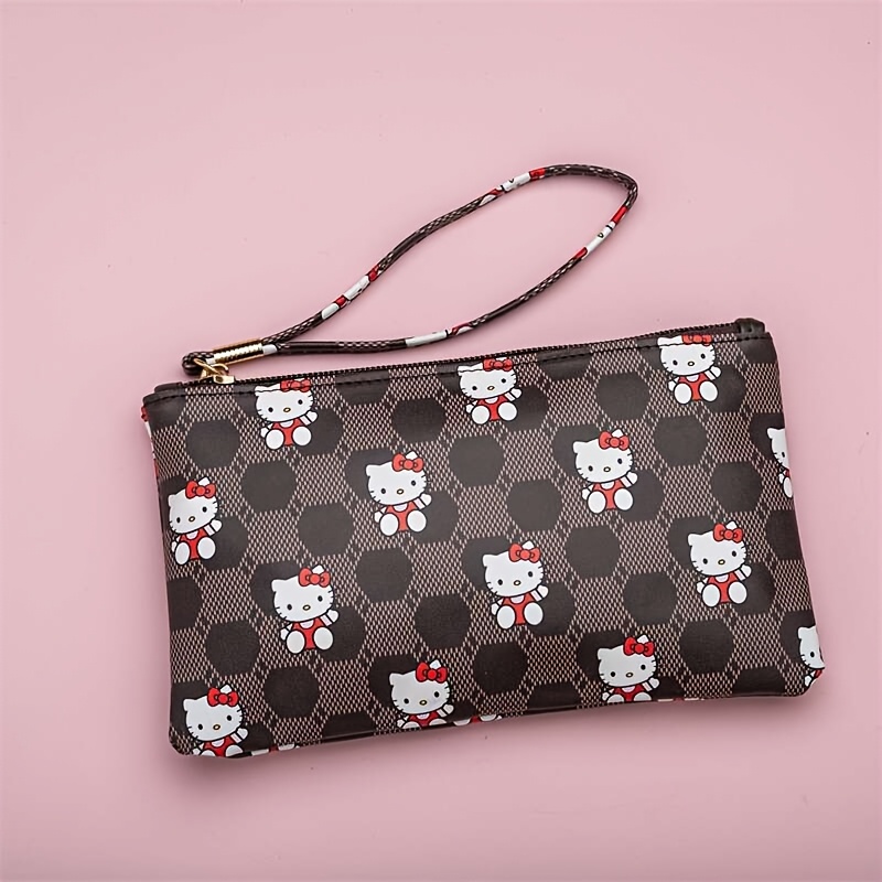 Image of Pu Wristlet Coin Purse, Portable Small Clutch Handbag With Zipper, Compact Wallet For Women, Lightweight Travel Pouch For Cash, Cards, And