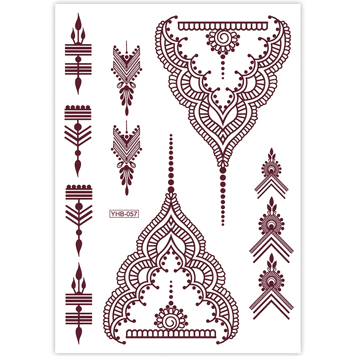 A Temporary Waterproof Tattoo Sticker Featuring A With Lace, Ribbon Patterns, Perfect For Festive Gifts, Designed For , Hands, And Feet, Sold As A Single Piece