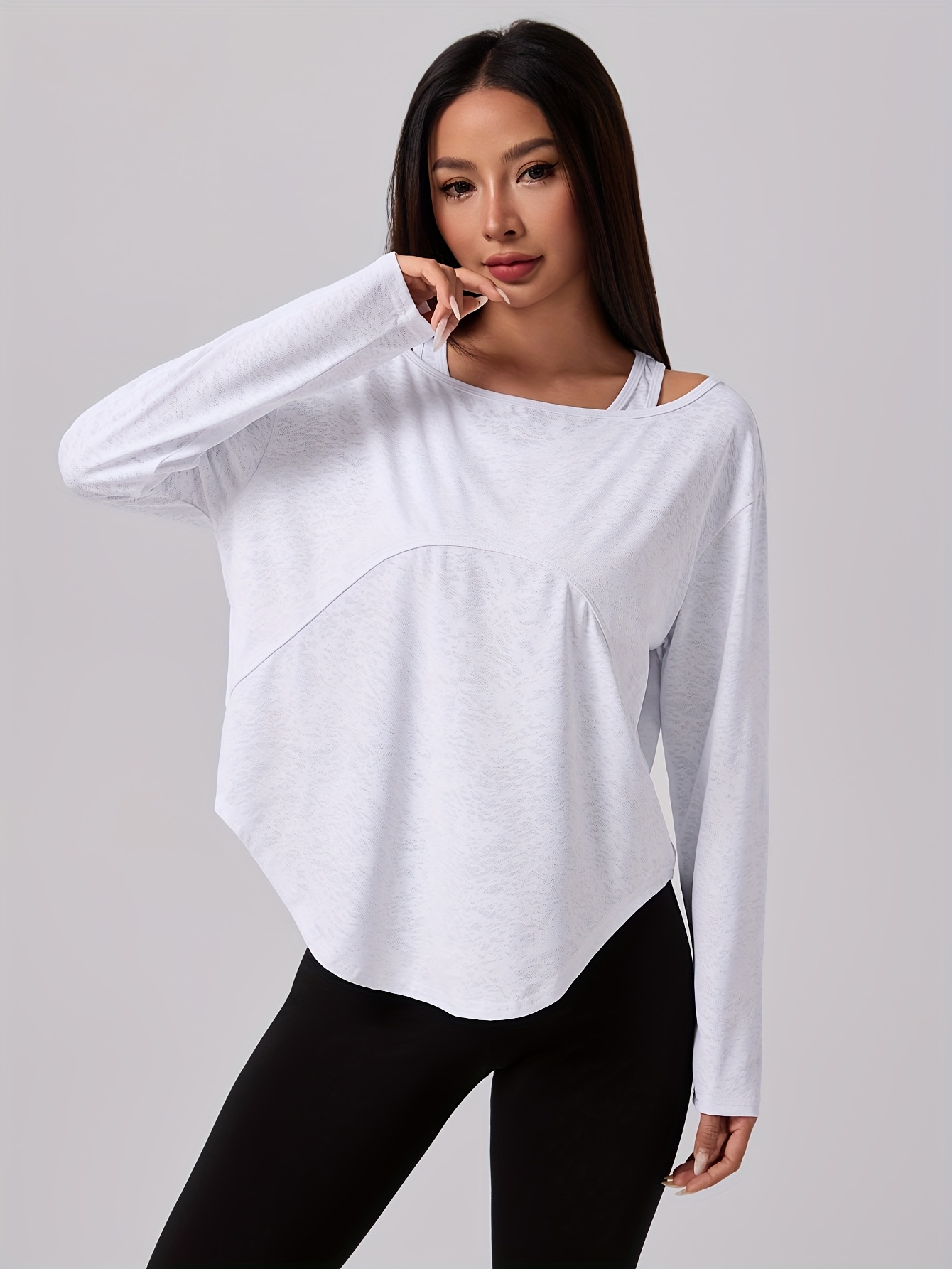 Mock Shirt Jumper Ladies Mock Layer Jumper Mock Shirt Jumper Mock
