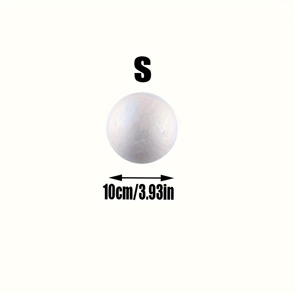1pc, 10/15/20cm Large White Foam Ball - Versatile Decoration For Elegant Weddings, Diy Holiday Crafts, And Seasonal Celebrations - Christmas Ornamentation, Smooth, Durable, Inspirational Art Supplies