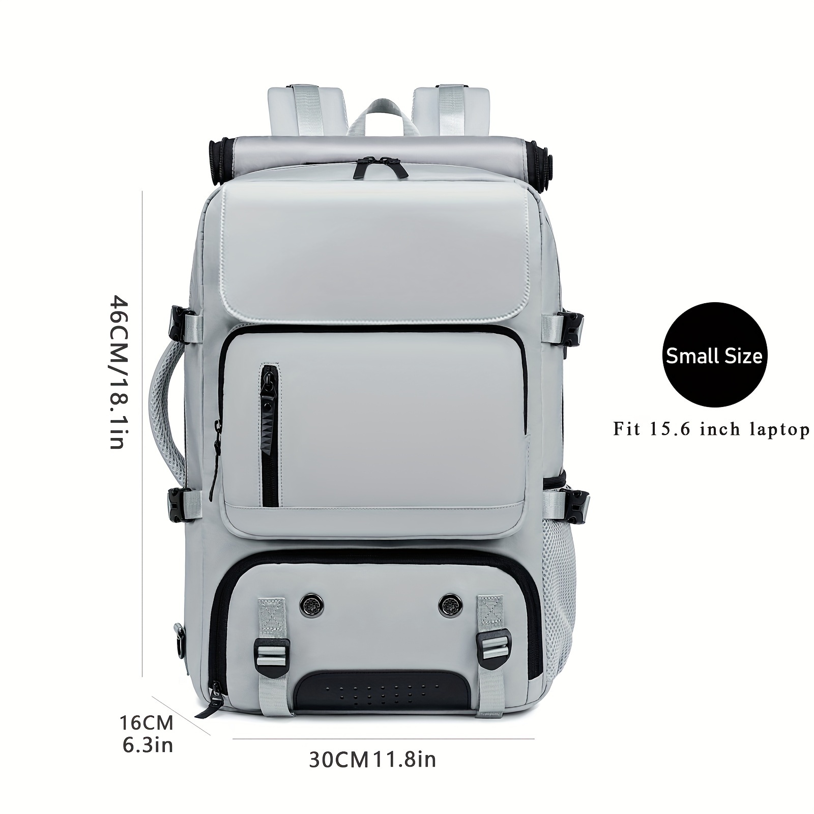 1pc Bolso de Viaje para Hombres, Bolso de Gran Capacidad para Senderismo, Bolso Multifuncional para Negocios y Computadora, Bolso Impermeable con Bolso para Tenis - Imagen 15