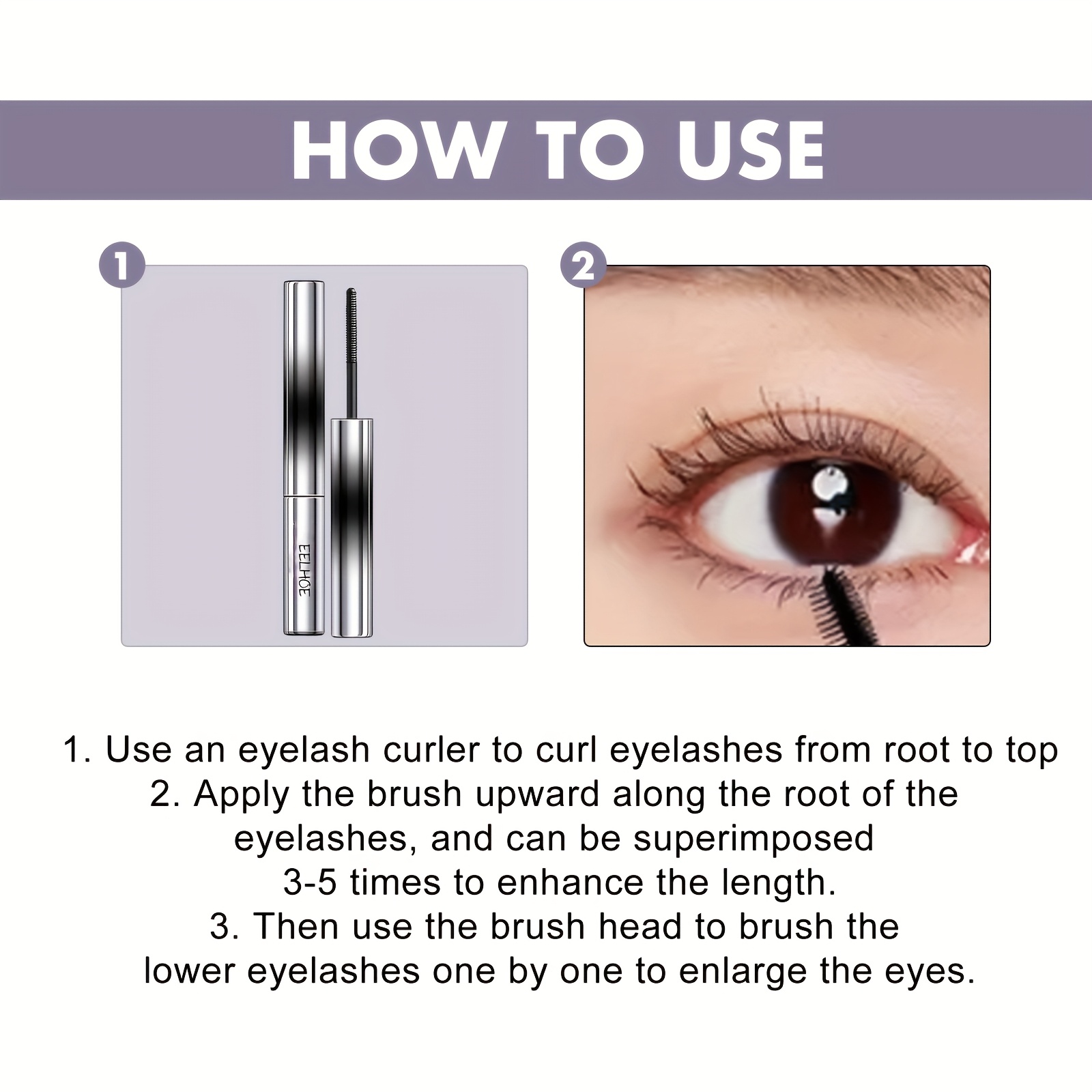 2pcs Sunflower Curling Mascara, Long-Lasting Lengthening & Volumizing, Smudge-Proof, Waterproof, Sweat-Resistant, Plant-Based Squalane Formula for All Skin Types, Black, Gift for Her|Sleek Mascara Tube|Volumizing Mascara