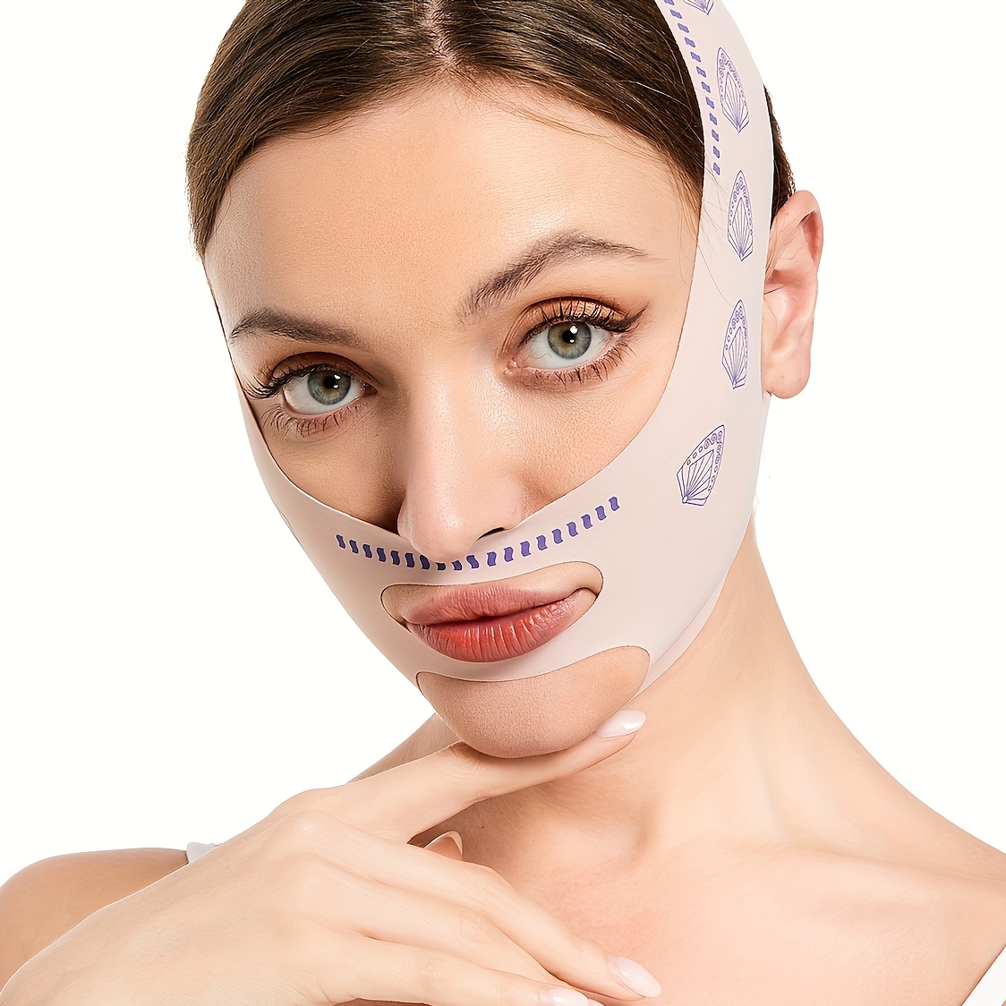 

1pc Face Shaping Mask, Chin Slimming With Facial Lifting Strap, Unscented, Deep And Design For Face Sculpting