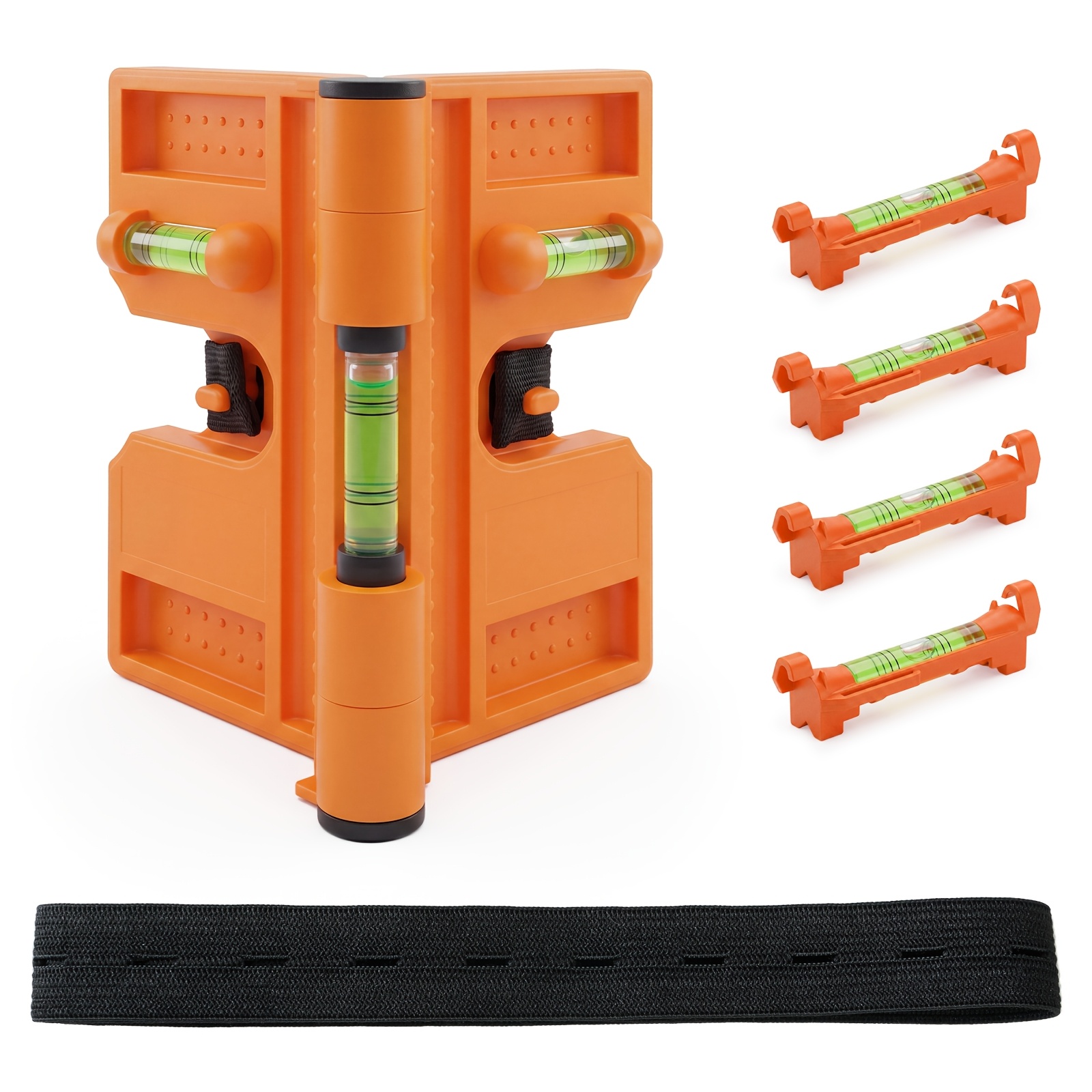 TEMU Colonne de Nivellement à Ventouse Magnétique Réglable à 270° - Kit de Nivellement à Colonne Pliable, Équipé de 4 de Nivellement et d'Élastiques