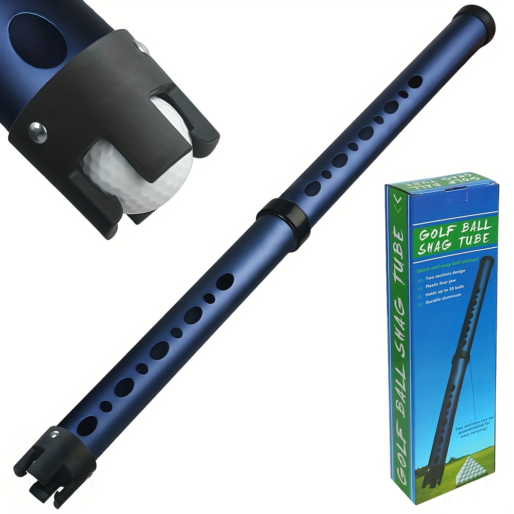 TEMU Golf Ball Picker With A Two-section Detachable Tube, Portable Aluminum Alloy Ball Collector With A Four-claw Head, Designed To Pick Up Balls