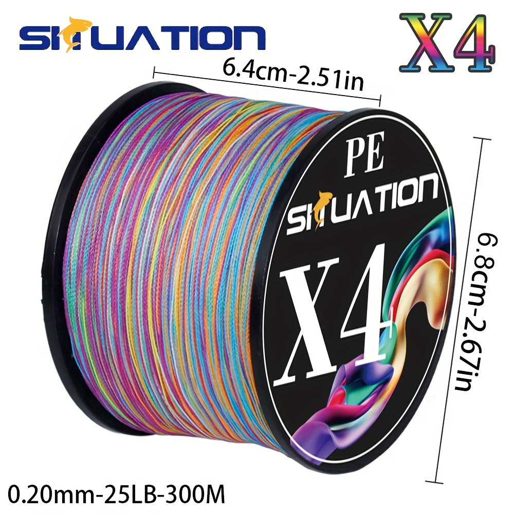 Image of Siiuation 1pc Super Colorful Fishing Line, 4 Strands, Suitable For Sea Fishing, Rock Fishing, And Platform Fishing, Designed For Smooth Casting, With A Weight Capacity Ranging From 12 To 100