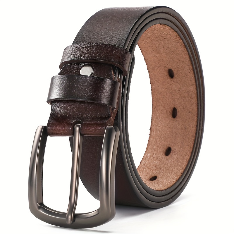 

Ceinture en Cuir de Haut de Gamme pour Hommes, Ceinture en Cuir pour Hommes, Ceinture à Boutons Rétro, Modèle Adapté au Travail, aux et au Sport, Peut Être Personnalisé pour Agrandir et Allonger