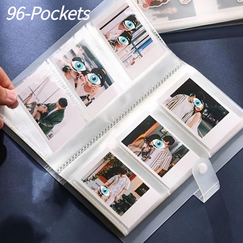 imagen del artículo 1 álbum de fotos de 96 bolsillos, juego de álbum transparente de gran capacidad, álbum de 3 pulgadas, carpeta para fotos,   para fotos, boletos  , postales
