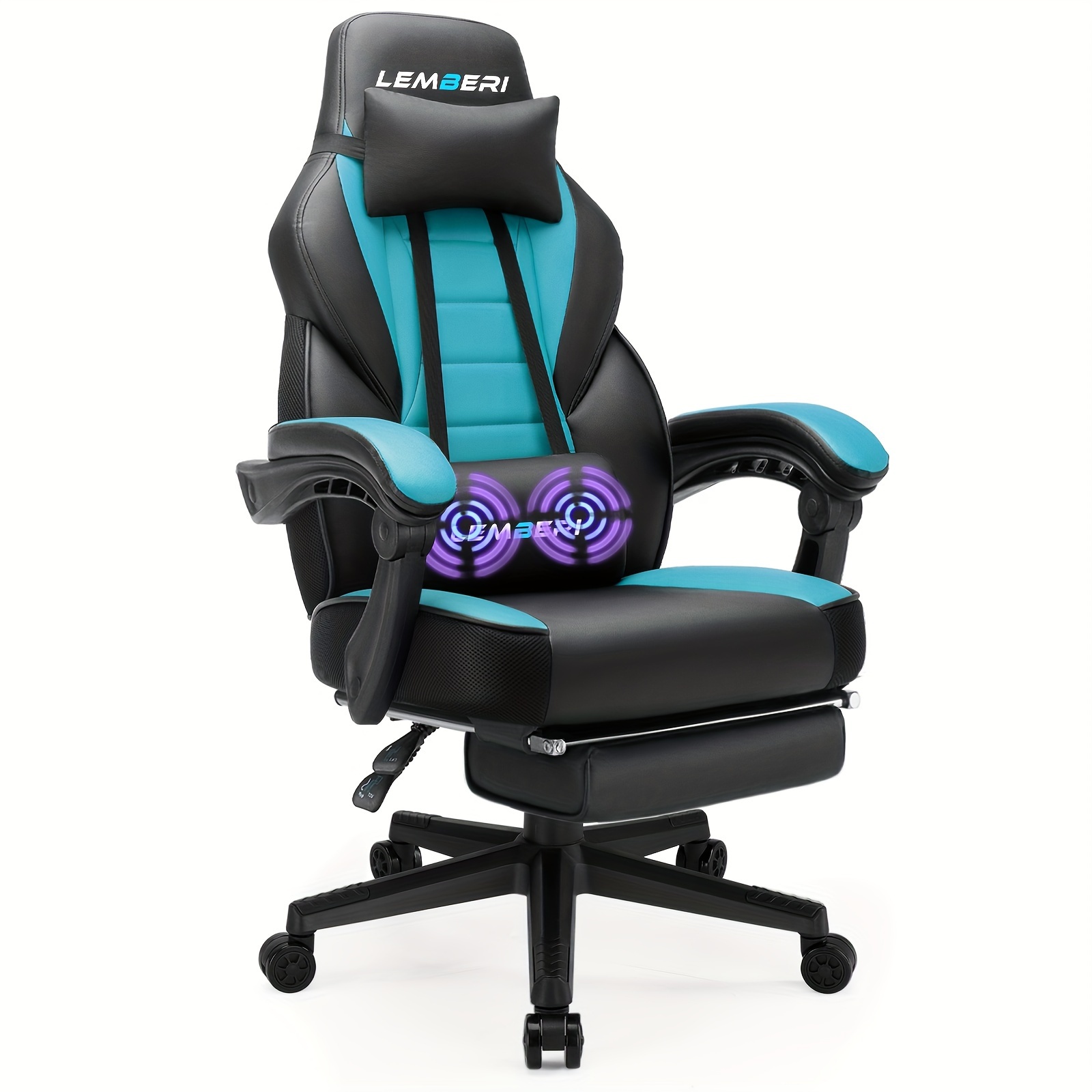 

Lemberi Gaming Chairs With Footrest, Ergonomic For Adults, Big And Tall Gaming Chair 400lb Weight Capacity, Gaming Computer Gamer Chair With Headrest And Lumbar Support