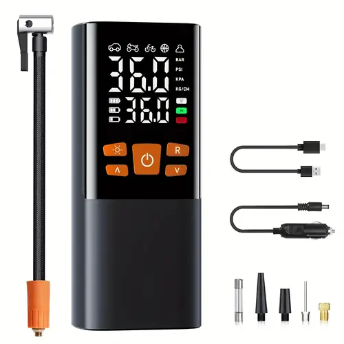 portable tire inflator air compressor with 150psi cordless pump for cars motorcycles bicycles and balls usb type c fast charging inflate compact lightweight pump for car tires