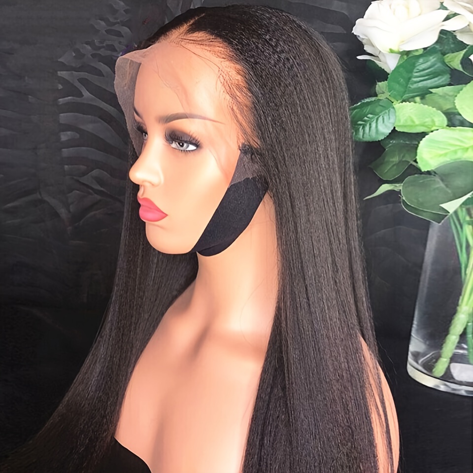 5x5 Lace Front Wig Human Hair Yaki Kinky Straight Human Hair