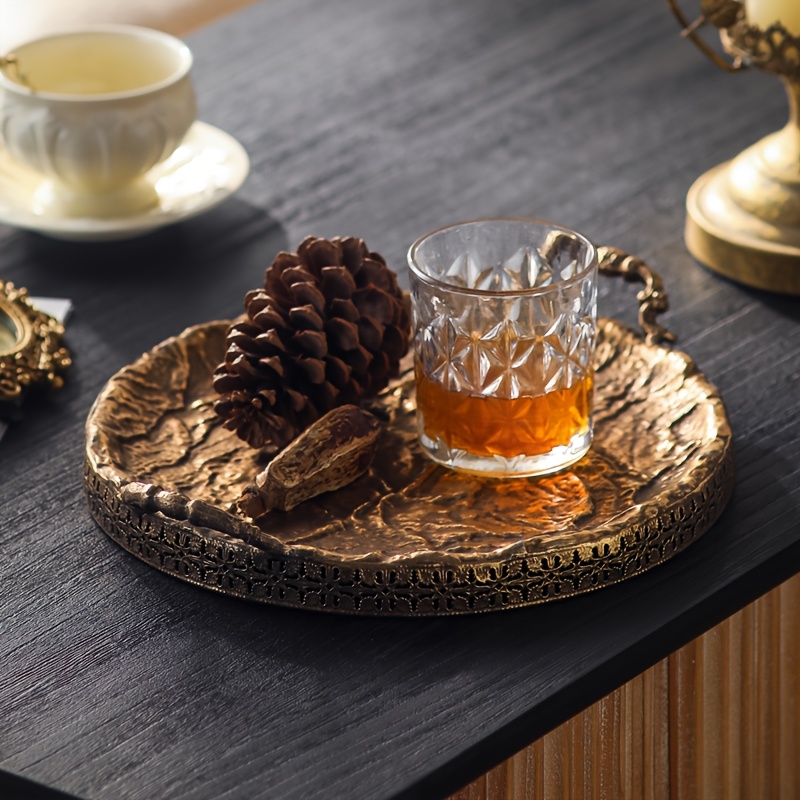 Light Luxury, Creative Texture, High-end Desktop Decorative Tray, Practical Tray for Hotels and Guesthouses, Decorative Tray for Dining Tables and Coffee Tables, 2pcs Set of High-end Decorative Trays, Non-Food Contact