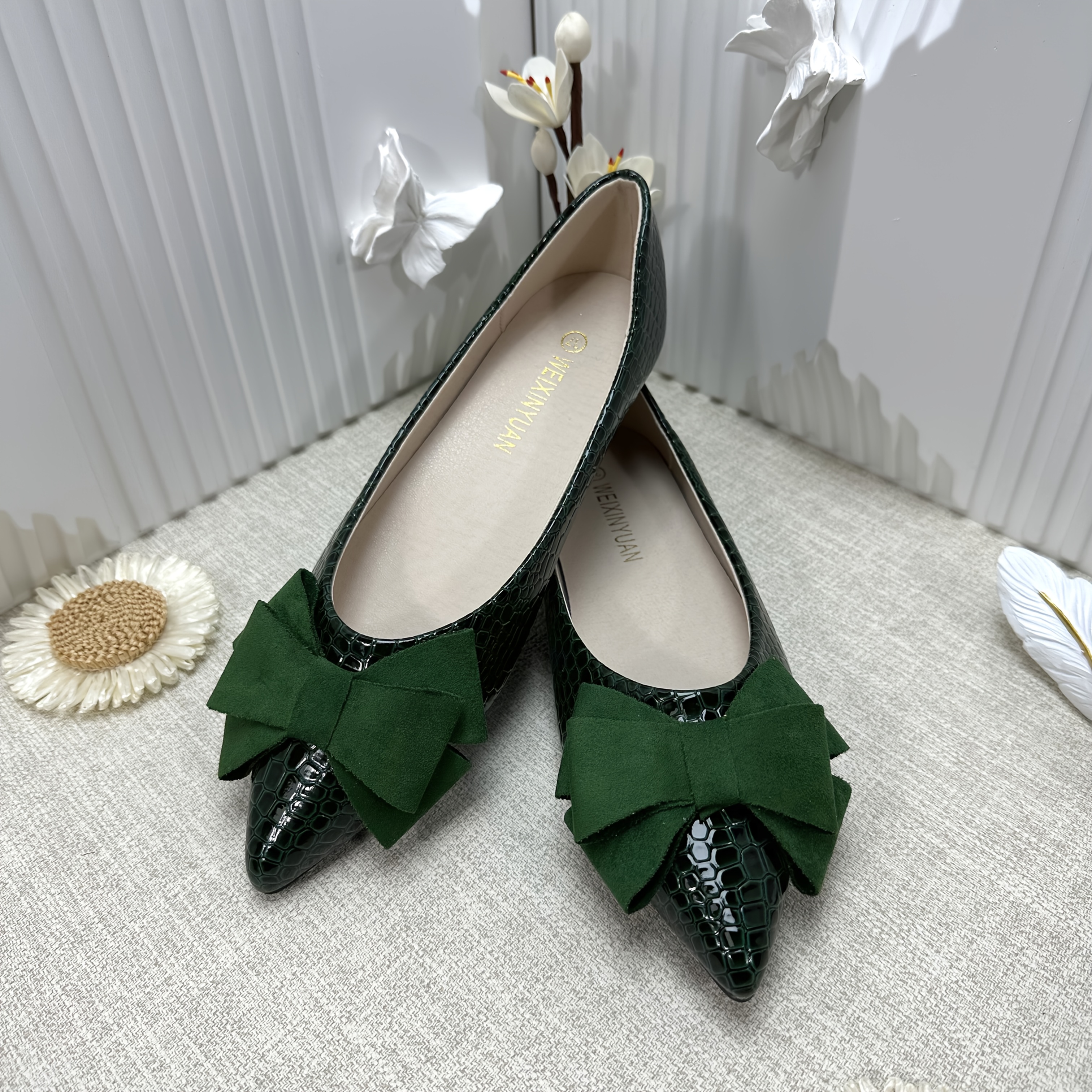 women green dress shoes sold on Temu United States